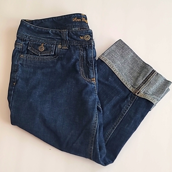 Ann Taylor Denim - Ann Taylor Lindsay Waist Modern Fit Capri Cuffed Jeans